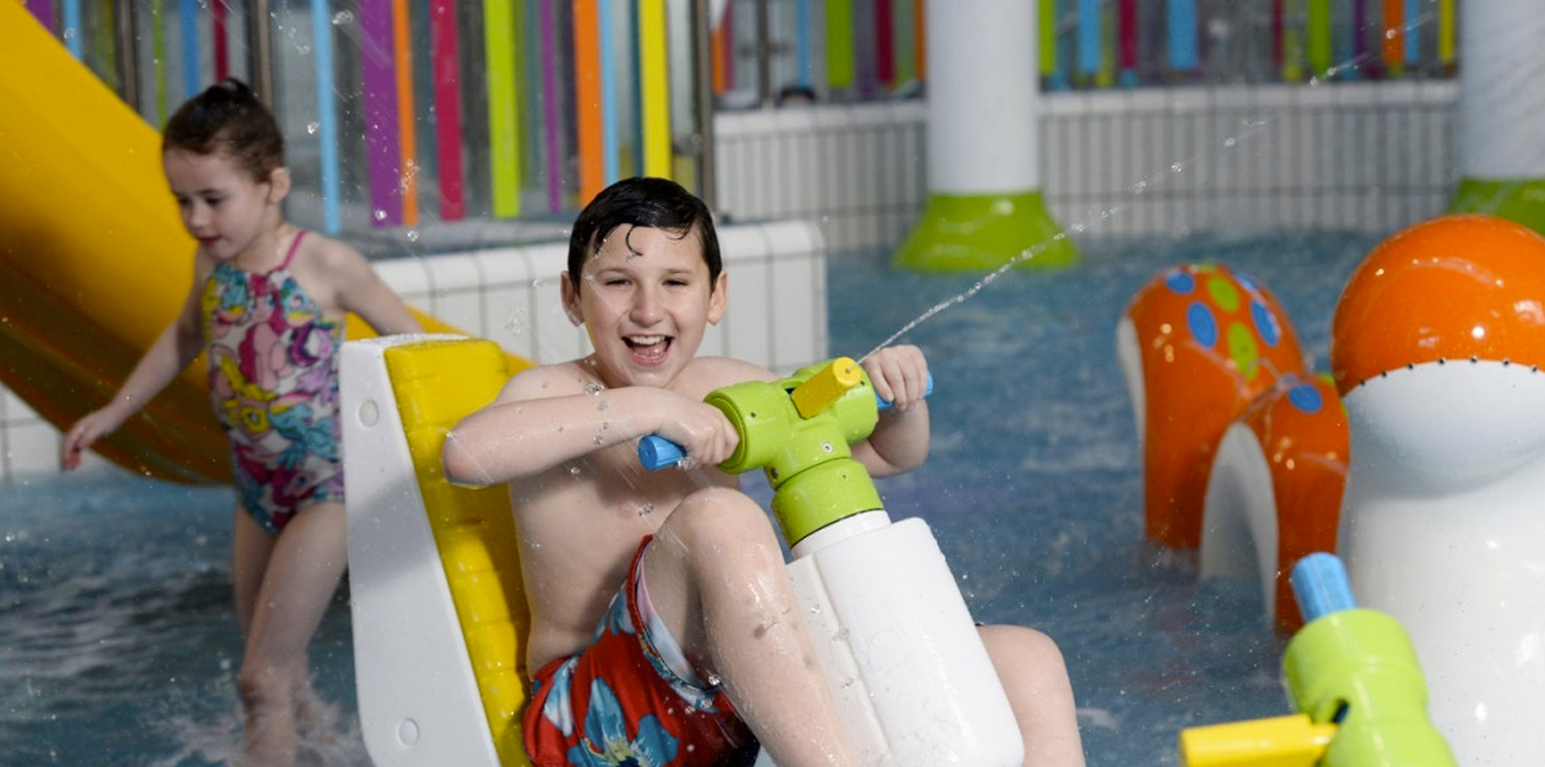 Leisure pool boy with water hose