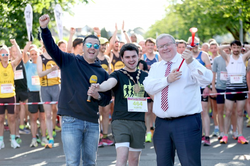 Over 5,000 runners descend to the start line at Lagan Valley LeisurePlex