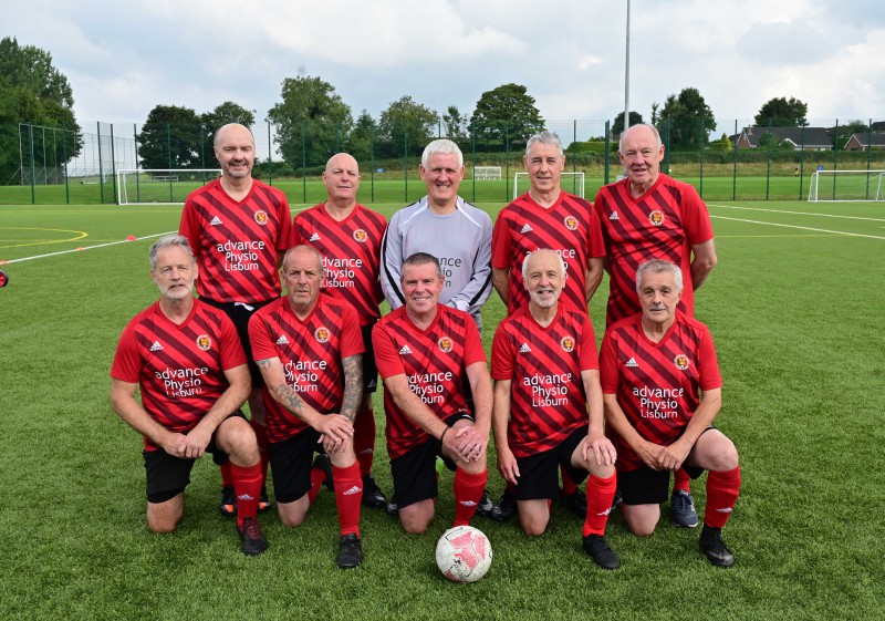 Pictured: Runner-ups, Hillsborough Walking Football team