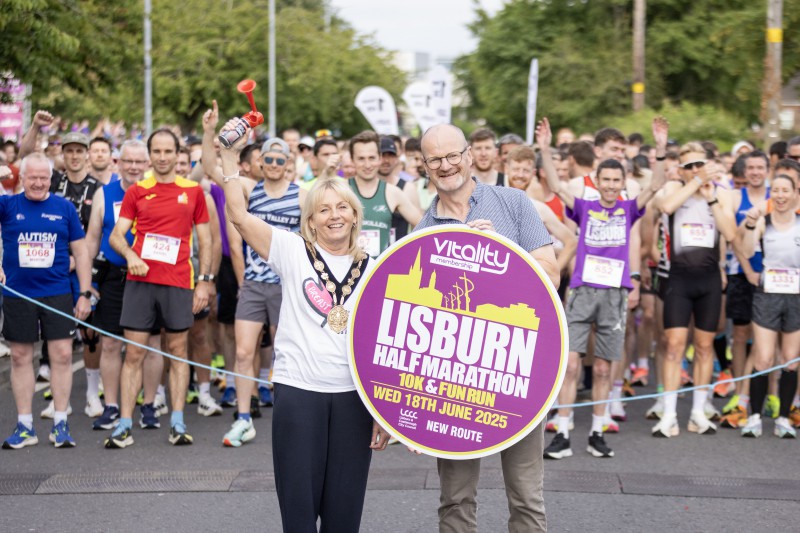 Thousands of Runners Cross the Finish Line At the Lisburn Half Marathon, 10K & Fun Run